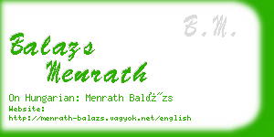 balazs menrath business card